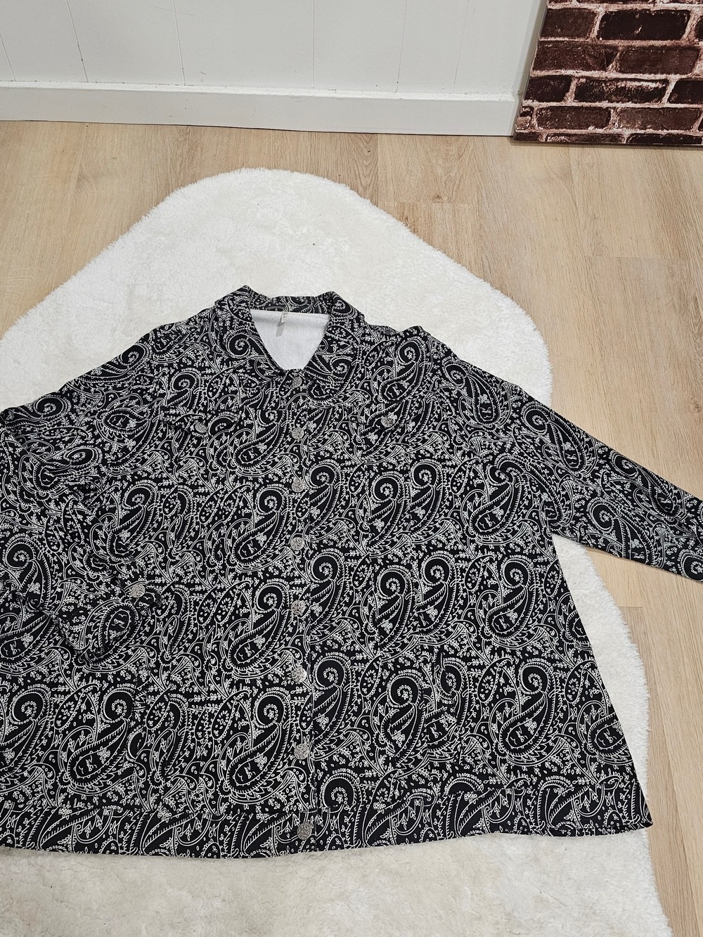 Blue Sky Fair Trade Cotton  Paisley Western Jacket 2X Boho Ranchwear Cottagecore - Picture 6 of 16
